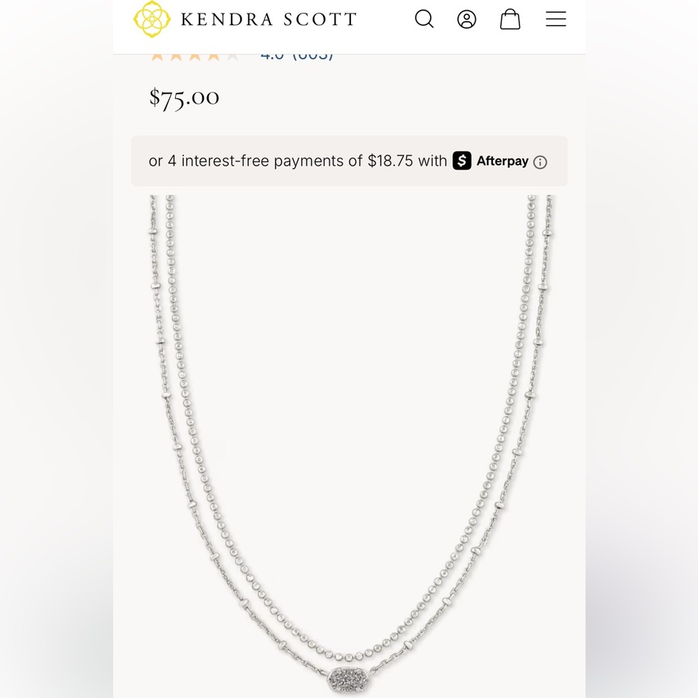 Kendra Scott necklace and matching earrings